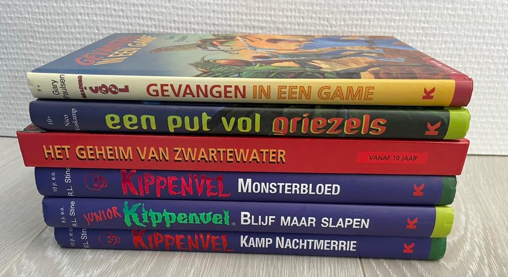 6 Spannende kinderboeken (o.a. Kippenvel), Boeken, Ophalen of Verzenden, Gelezen