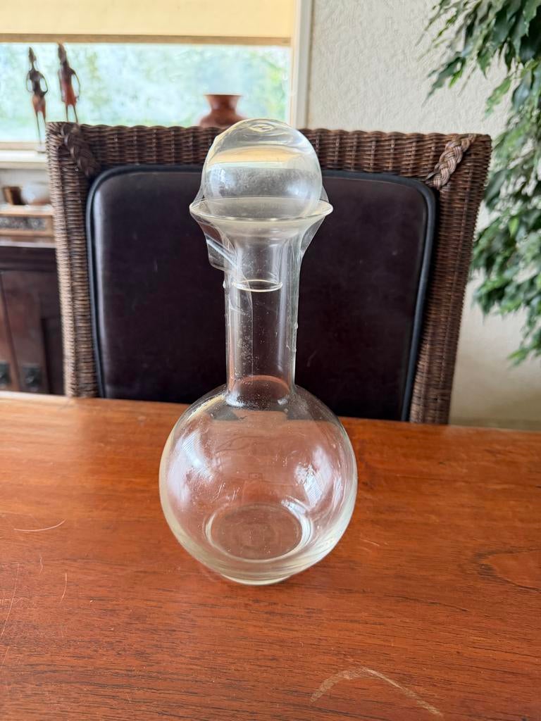 Glazen karaf met stop, Antiek en Kunst, Ophalen of Verzenden