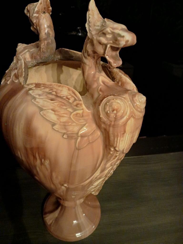 Antieke Royal Haeger vaas met draken, Antiek en Kunst, Ophalen