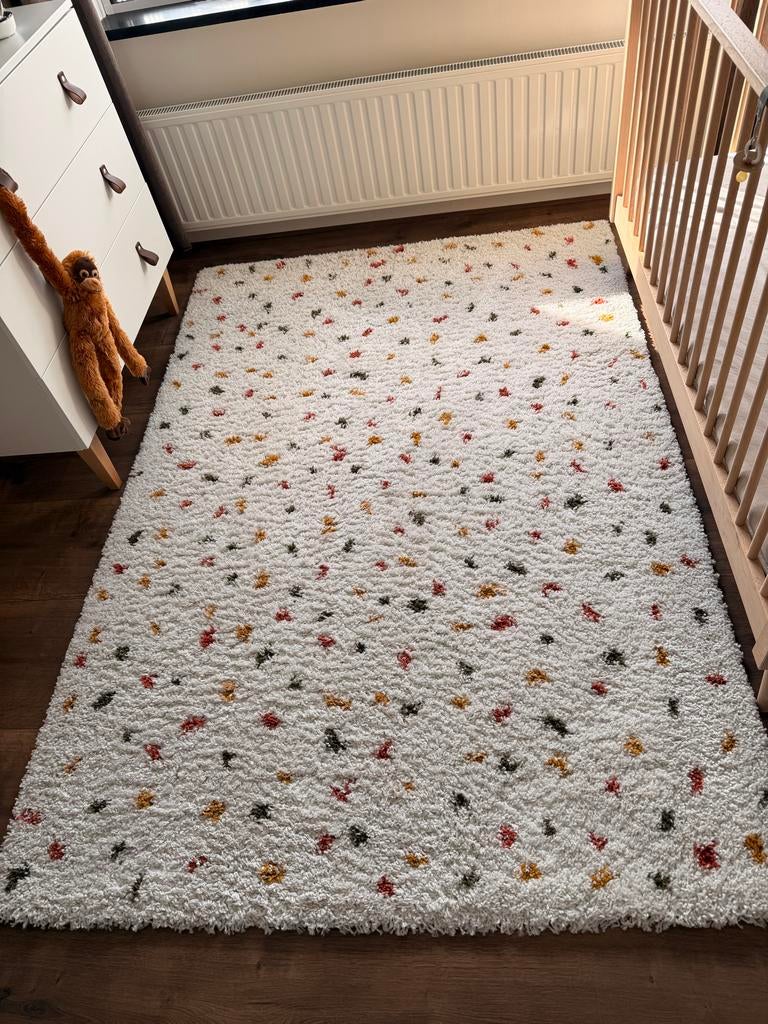 Vloerkleed 140x200, Huis en Inrichting, Stoffering | Tapijten en Kleden, Ophalen, 100 tot 150 cm, Wit, Zo goed als nieuw