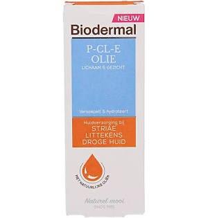NIEUWE Biodermal P-CL-E olie STRIAE LITTEKENS DROGE HUID, Ophalen of Verzenden, Nieuw, Gehele gezicht, Verzorging