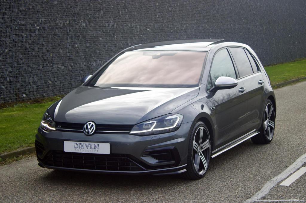 Volkswagen Golf 7.5 2.0 TSI R | Indium Grey - Pano - APR, Automaat, 1525 kg, Gebruikt, Zwart