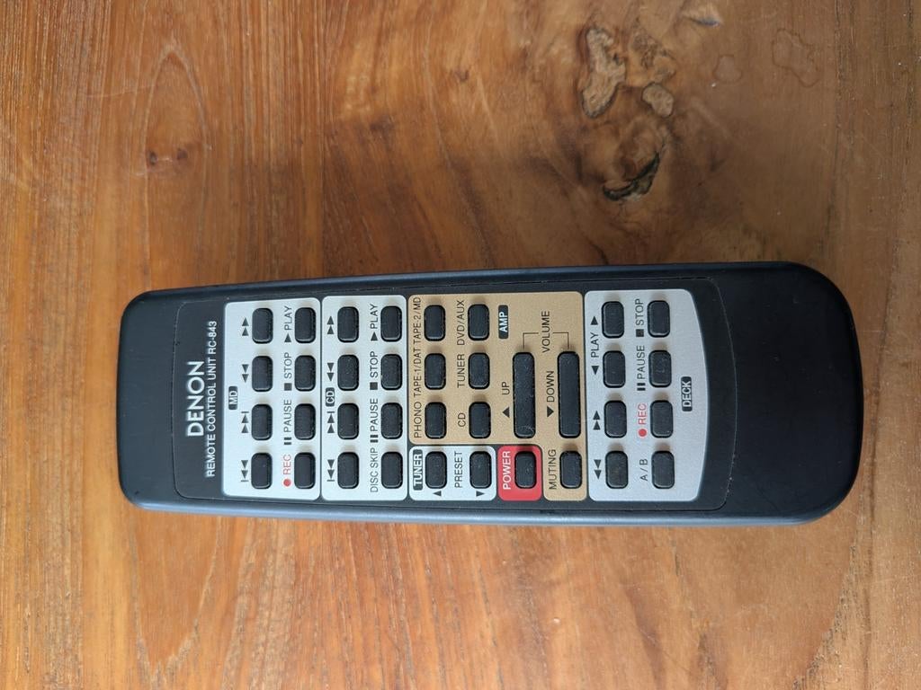 Denon afstandsbediening versterker RC-843, Audio, Tv en Foto, Ophalen of Verzenden, Zo goed als nieuw, Origineel, Receiver of Versterker