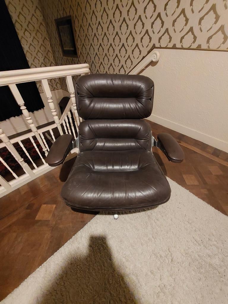 Originele Saporiti Elastica fauteuil  donkerbruin l, Ophalen