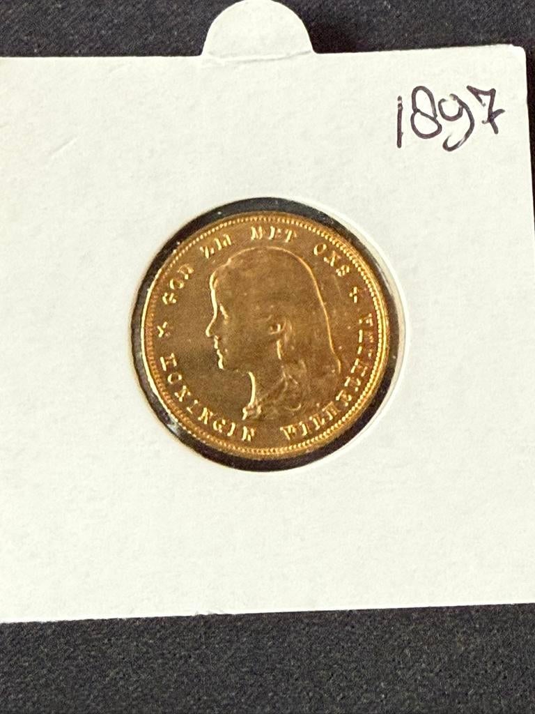 Gouden tientje Wilhelmina 1897, Koningin Wilhelmina, Losse munt, Goud, Overige waardes
