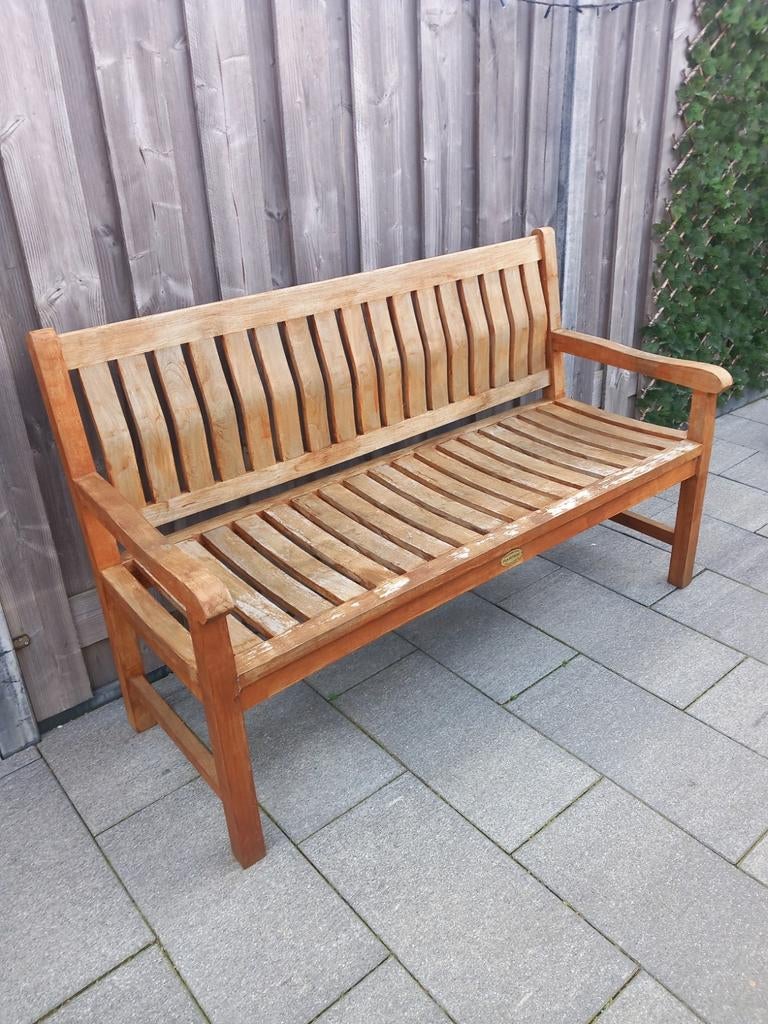 Mooie teak houten tuinbank., Ophalen of Verzenden, Teakhout