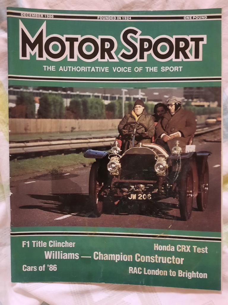 Motor Sport Magazine december 1986, Ophalen of Verzenden