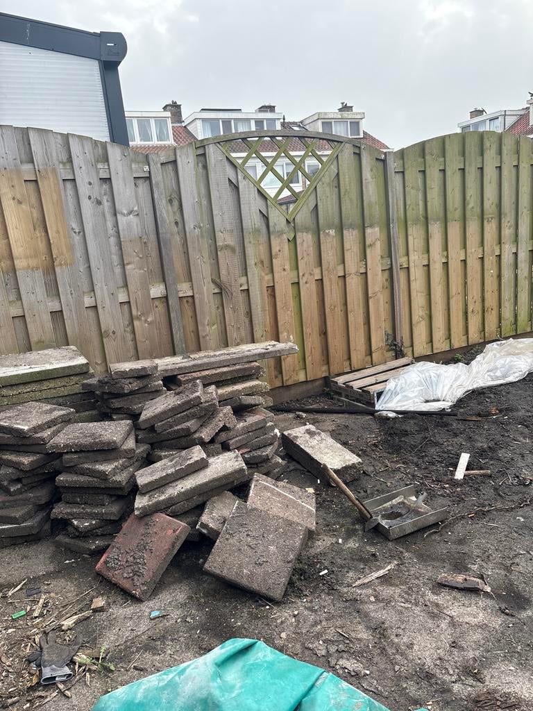 tegels gratis, Ophalen, Gebruikt, Beton, Terrastegels