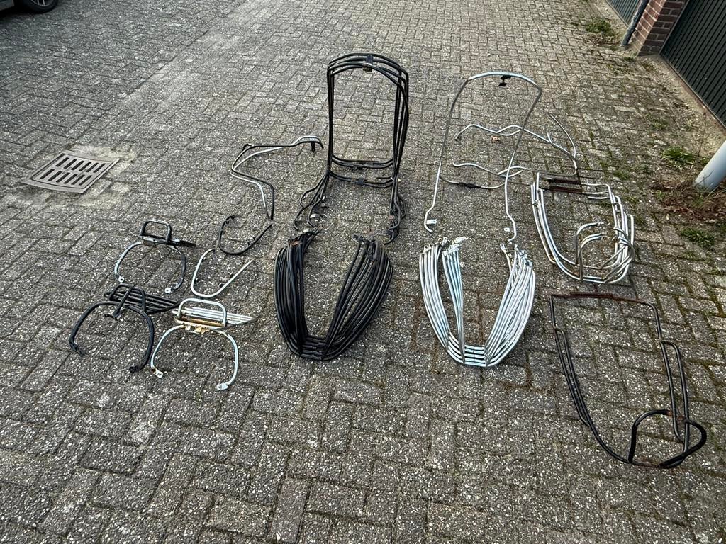 Vespa Sprint/Primavera valbeugels chroom zwart - vespa lx, Ophalen of Verzenden