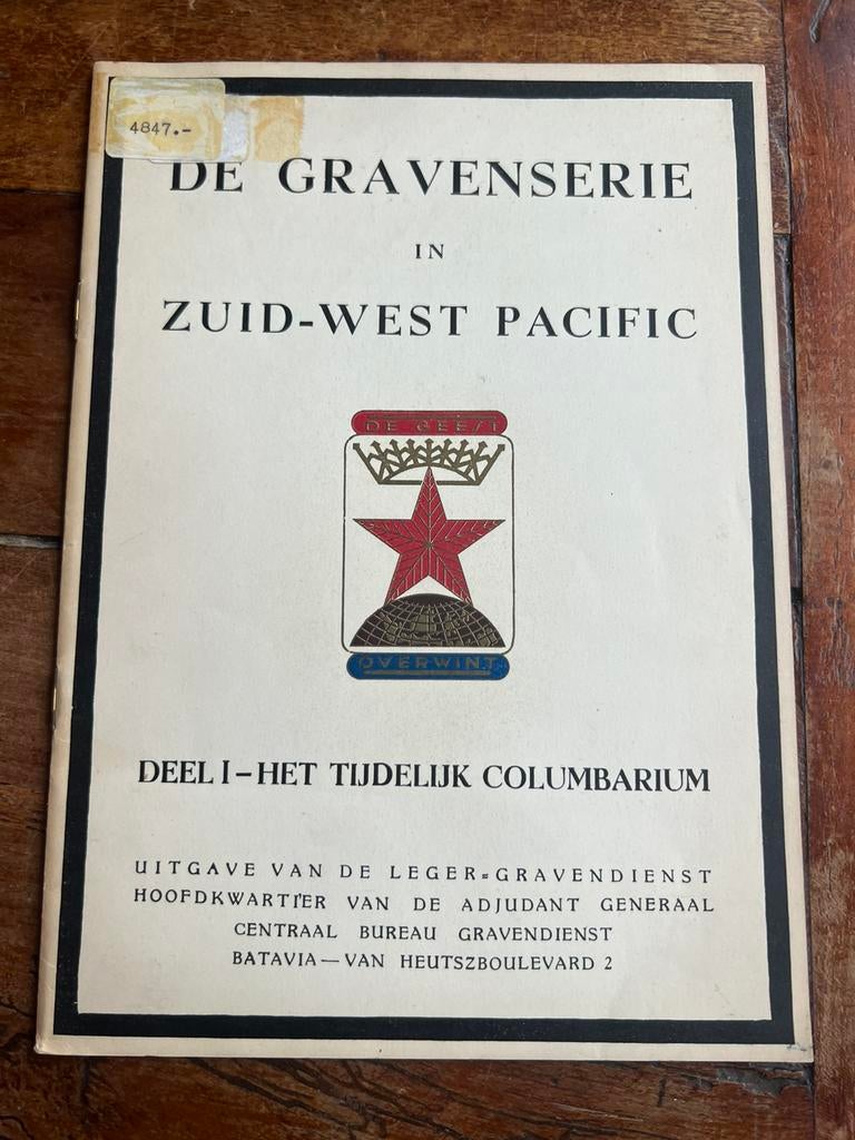 KNIL Rapport Tijdelijk ereveld geëxecuteerden kamp namen, Ophalen of Verzenden, Nederland, Boek of Tijdschrift