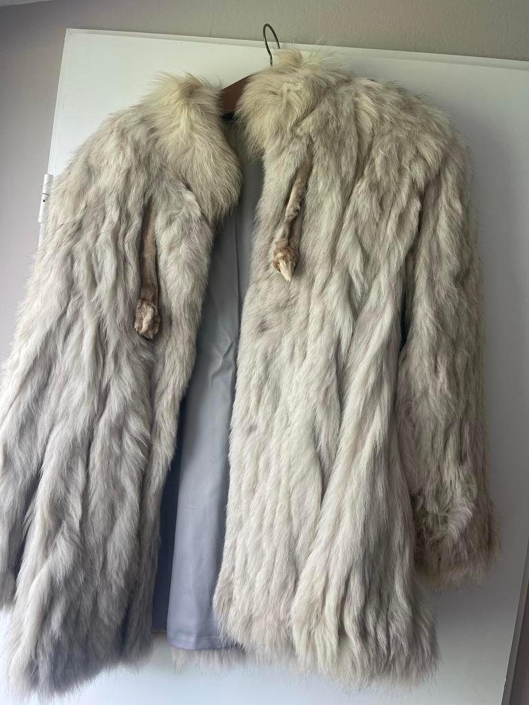 Twee echte bontjassen, heupmodel, Kleding | Dames, Ophalen of Verzenden, Gedragen, Maat 38/40 (M), Beige