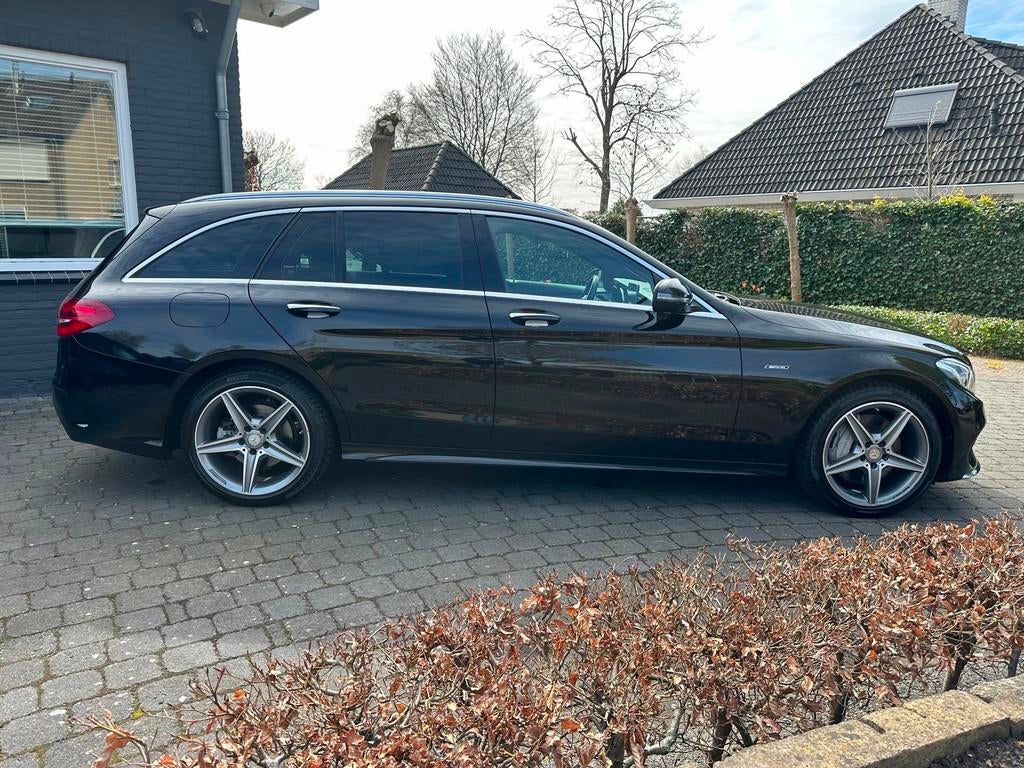 Mercedes-Benz C-klasse Estate 350 e AMG, Luchtvering, Memory, Automaat, Achterwielaandrijving, Gebruikt, Zwart