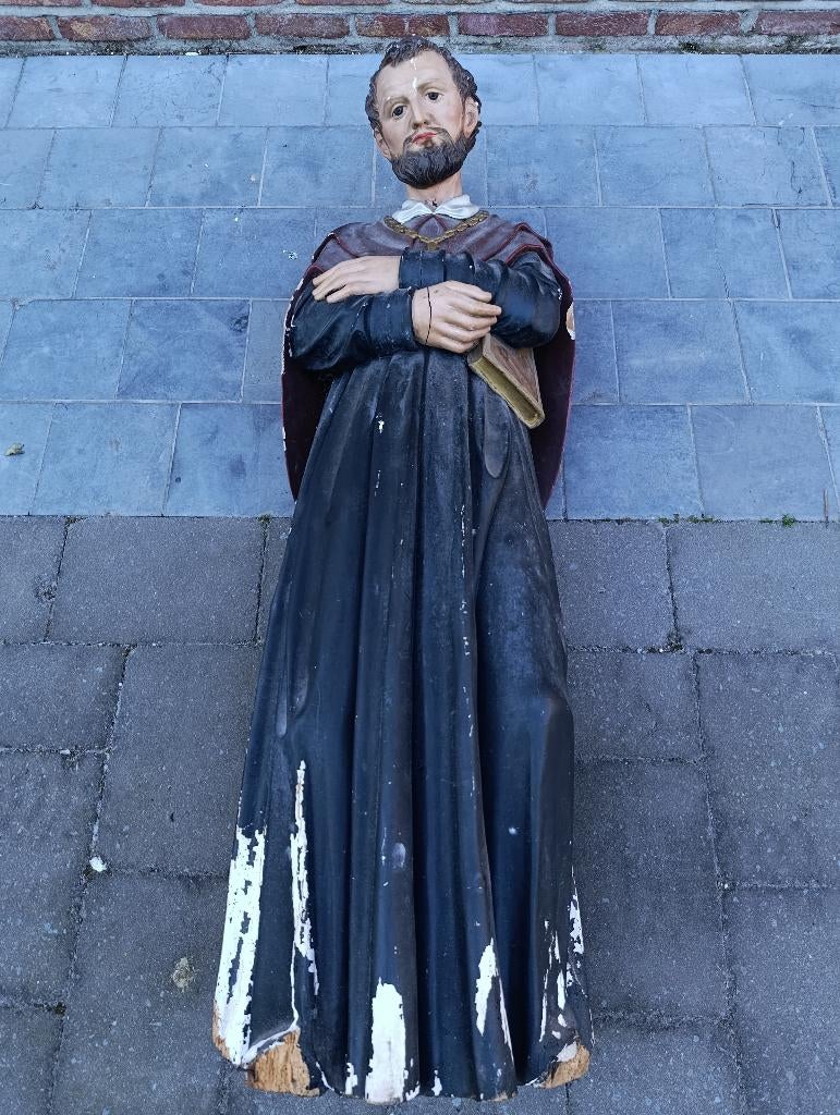 Groot houten heilig beeld, Antiek en Kunst, Antiek | Religie, Ophalen