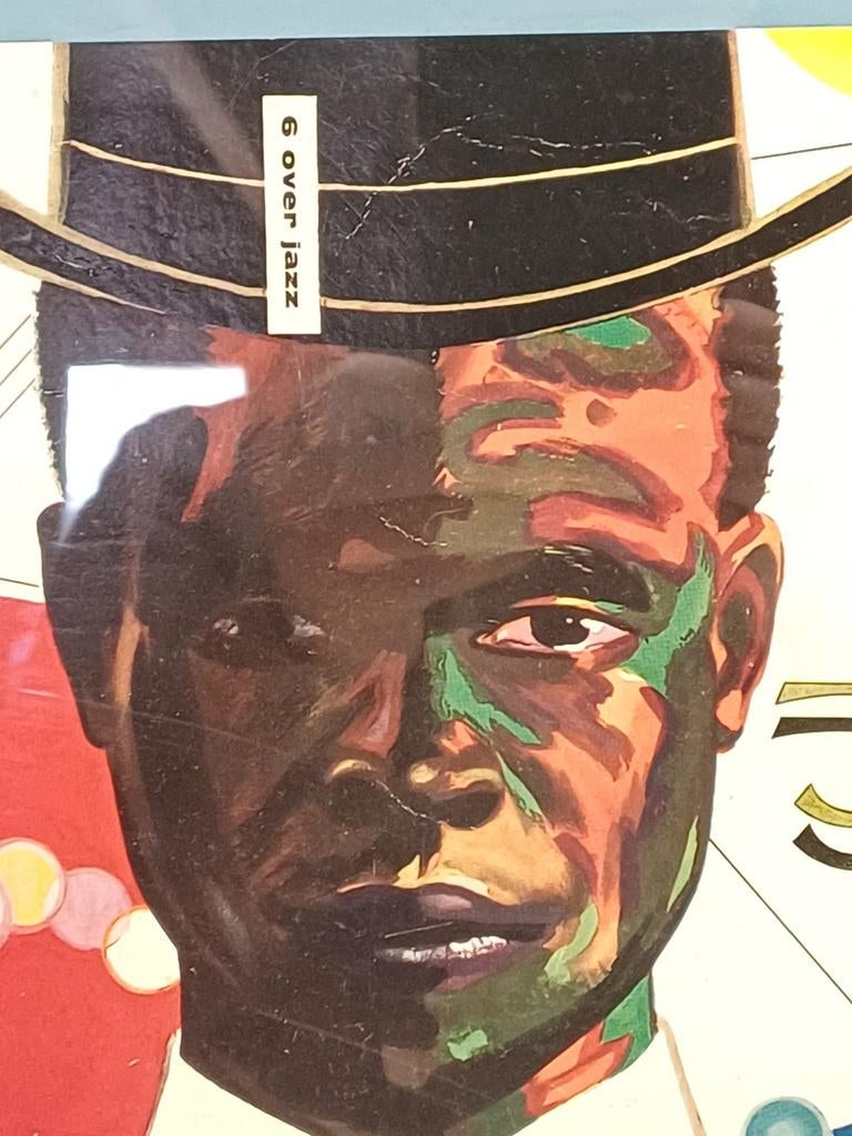 Kunstwerk Will Berg - Boekomslag "6 over Jazz" (52x42cm), Ophalen of Verzenden