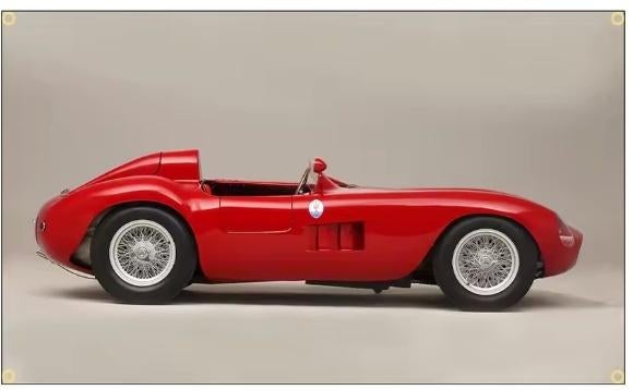 MASERATI  PRACHTIGE RETRO BANNER 60X90 BEVESTIGGIGS OGEN, Ophalen of Verzenden, Nieuw