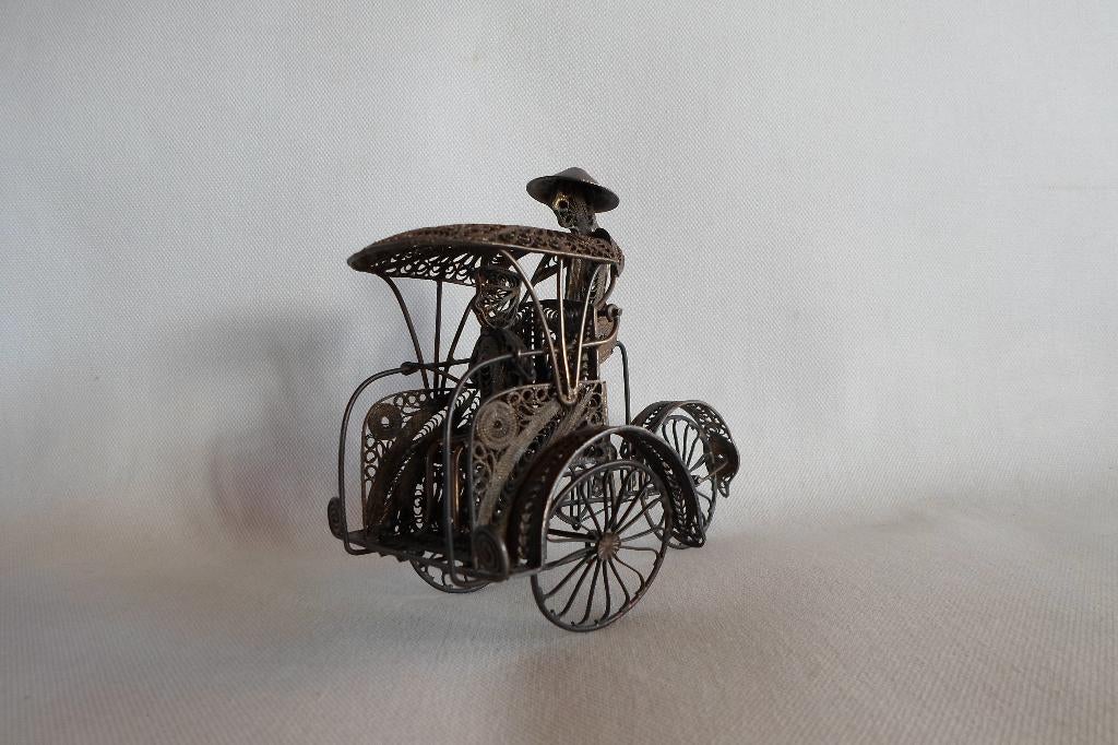 Zilver Filigrain Riksja, Ophalen of Verzenden, Zilver