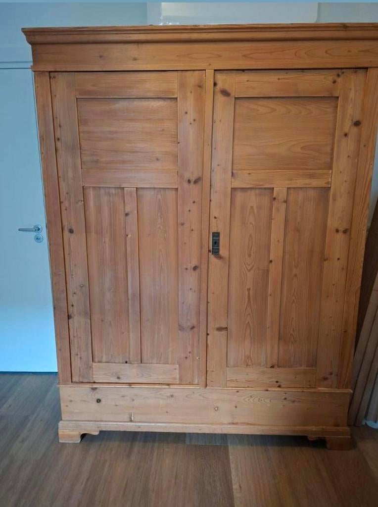 Grenen houten kast met planken, Ophalen, Klassiek, 50 tot 100 cm, 25 tot 50 cm