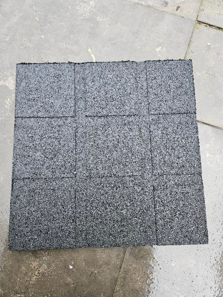 Rubberen tegels voor speelplaats of terras 7 stuks, Tuin en Terras, Tegels en Klinkers, Ophalen, Gebruikt, Rubber, Minder dan 5 m²