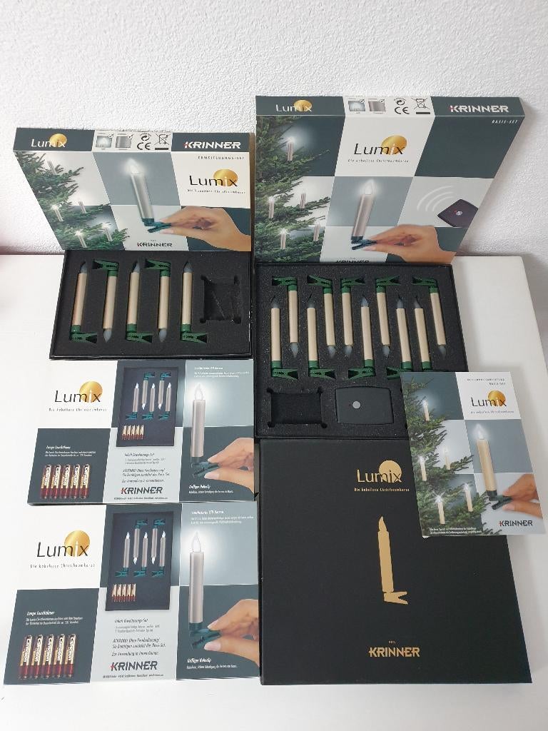 Lumix Krinner losse kaarsverlichting led 25 st met basisset, Diversen, Kerst, Ophalen of Verzenden, Zo goed als nieuw