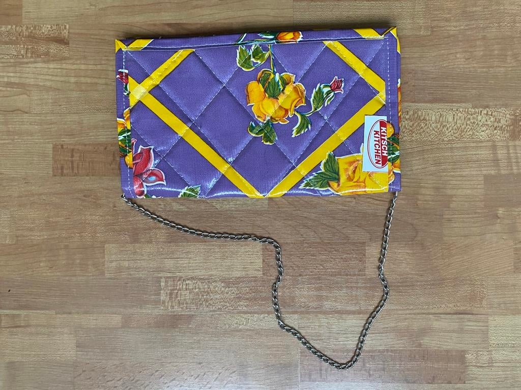 Kitsch Kitchen Tasje - Paars met Bloemenprint, Sieraden, Tassen en Uiterlijk, Ophalen, Nieuw, Paars, Schoudertasje