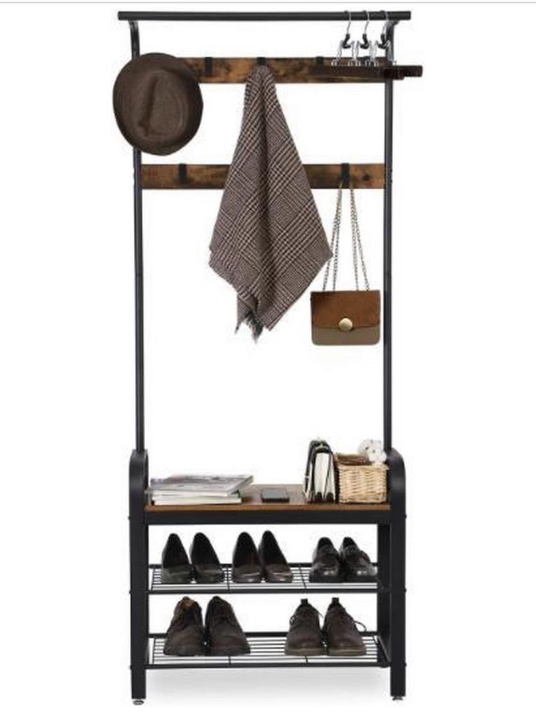 Industriële kapstok met schoenenrek, Huis en Inrichting, Woonaccessoires | Kapstokken, Ophalen, Metaal, Wandkapstok, 150 tot 200 cm