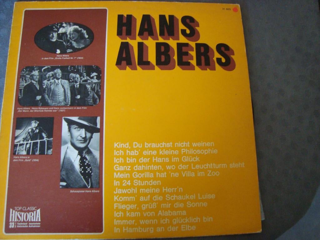 Hans albers, Ophalen of Verzenden, Zo goed als nieuw, 12 inch