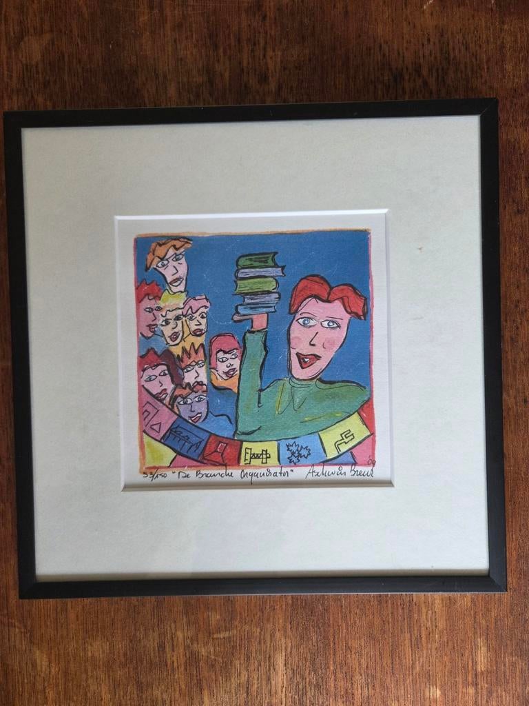 Gesigneerde zeefdruk Aschwin Breur - De Branche Organisator, Ophalen of Verzenden