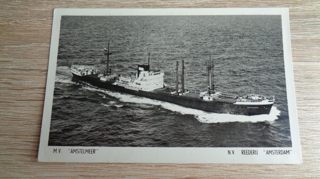 m.s Amstelmeer, Verzenden, Gebruikt, Kaart, Foto of Prent