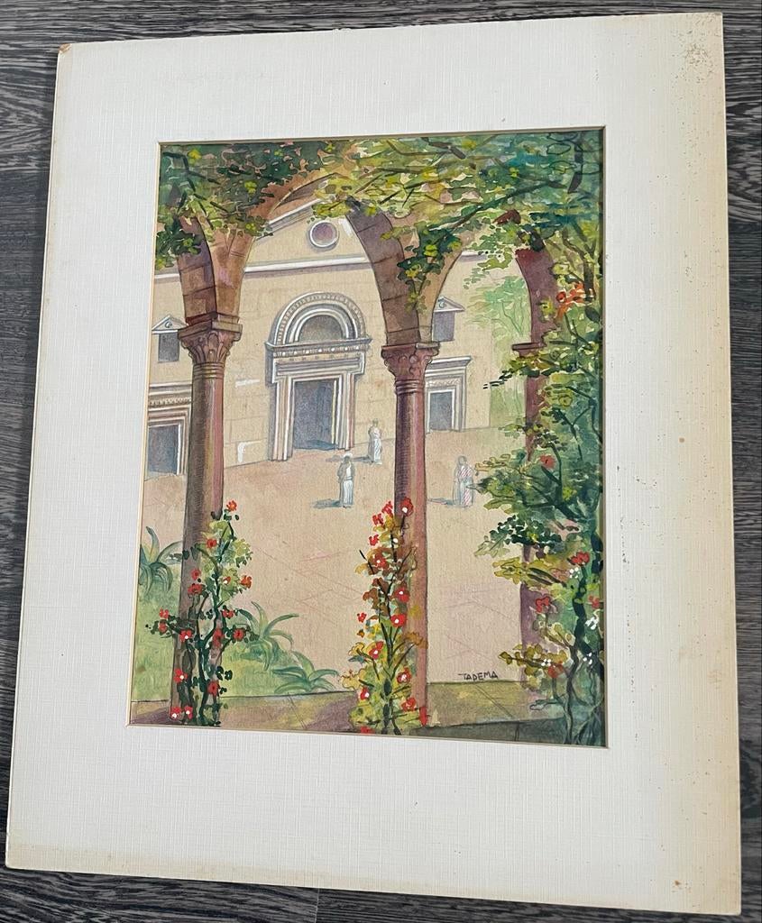 Schilderij Auke Anne Tadema - Byzantijnse Synagoge, Antiek en Kunst, Ophalen of Verzenden