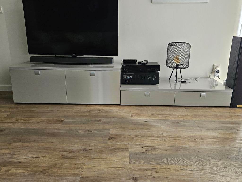 Enzo Luca Italiaans design hoogglans grijs tv-meubel, Huis en Inrichting, Kasten | Televisiemeubels, Ophalen, Overige materialen