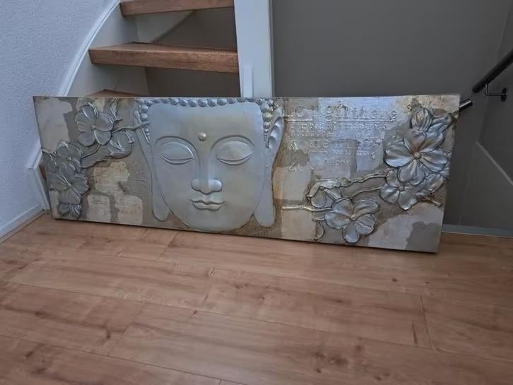 Boeddha schilderij, Huis en Inrichting, Woonaccessoires | Schilderijen, Tekeningen en Foto's, Ophalen, 50 tot 75 cm, 125 cm of meer