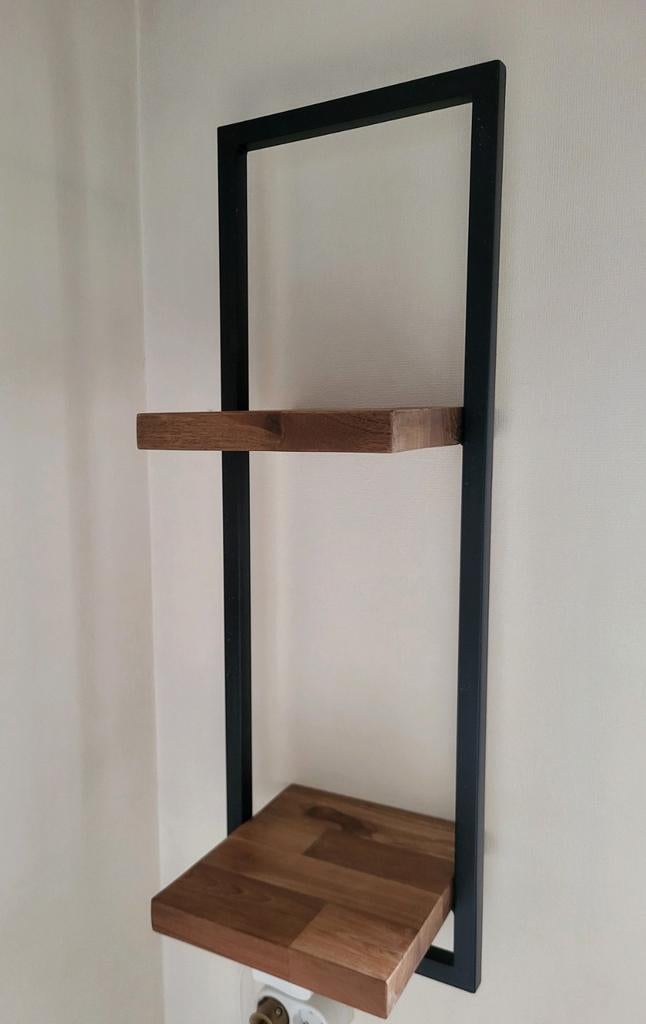 dBodhi Shelfmate wandplank type D mozaic teak black iron, Ophalen