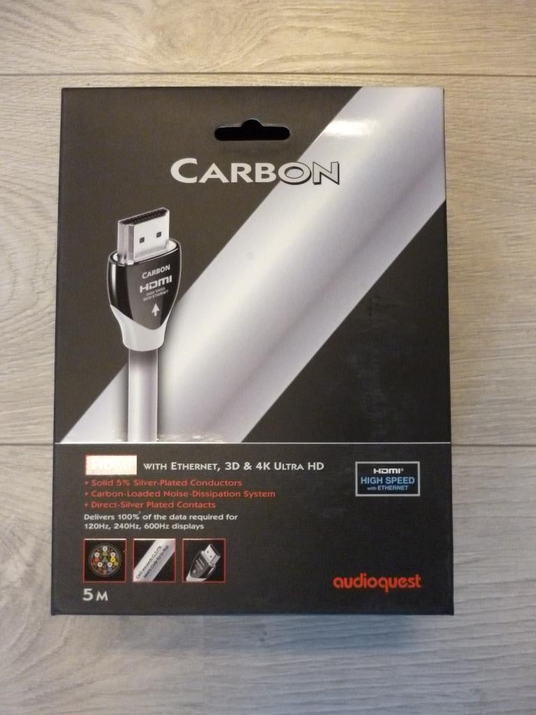 hdmi 5m carbon audioquest, Ophalen of Verzenden, Nieuw, 5 tot 10 meter, HDMI-kabel