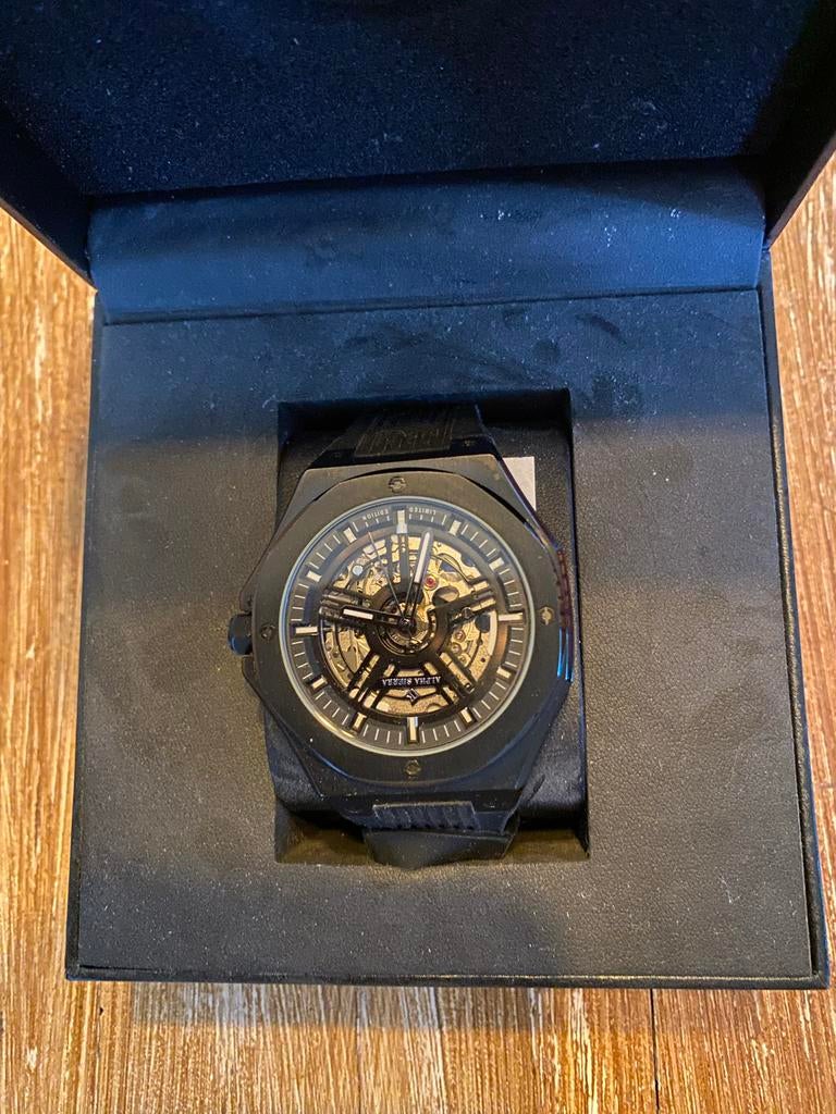 Herenhorloge Alpha Siërra Falcon LVD178B - Zwart Skelet, Overige merken, Staal, Polshorloge, Overige materialen