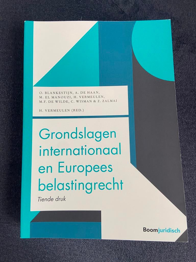 Grondslagen internationaal en Europees belastingrecht, Ophalen of Verzenden, Gamma, Zo goed als nieuw, HBO