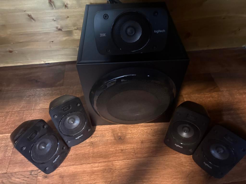 Logitec Z906 5.1 speakerset, Ophalen of Verzenden, Zo goed als nieuw, Audiokanaal 5.1