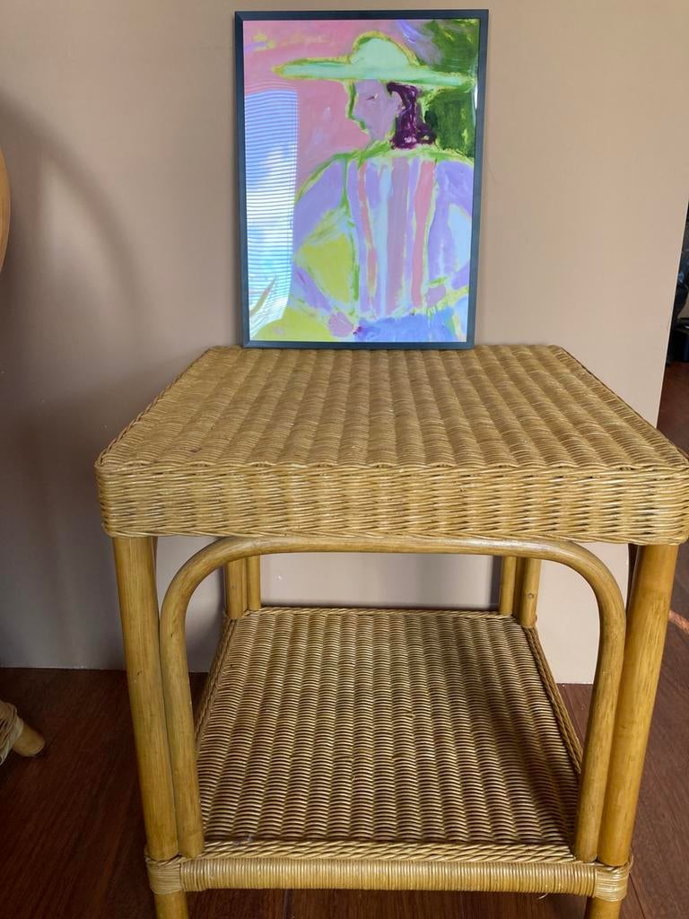 Rotan tafel zsm ophalen, Ophalen, 50 tot 100 cm, Rond, Zo goed als nieuw