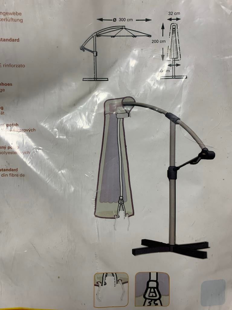 GARDEN PLACE Zweefparasol Ø 300 cm, Kantelbaar, Nieuw, Zweefparasol, 2 tot 3 meter