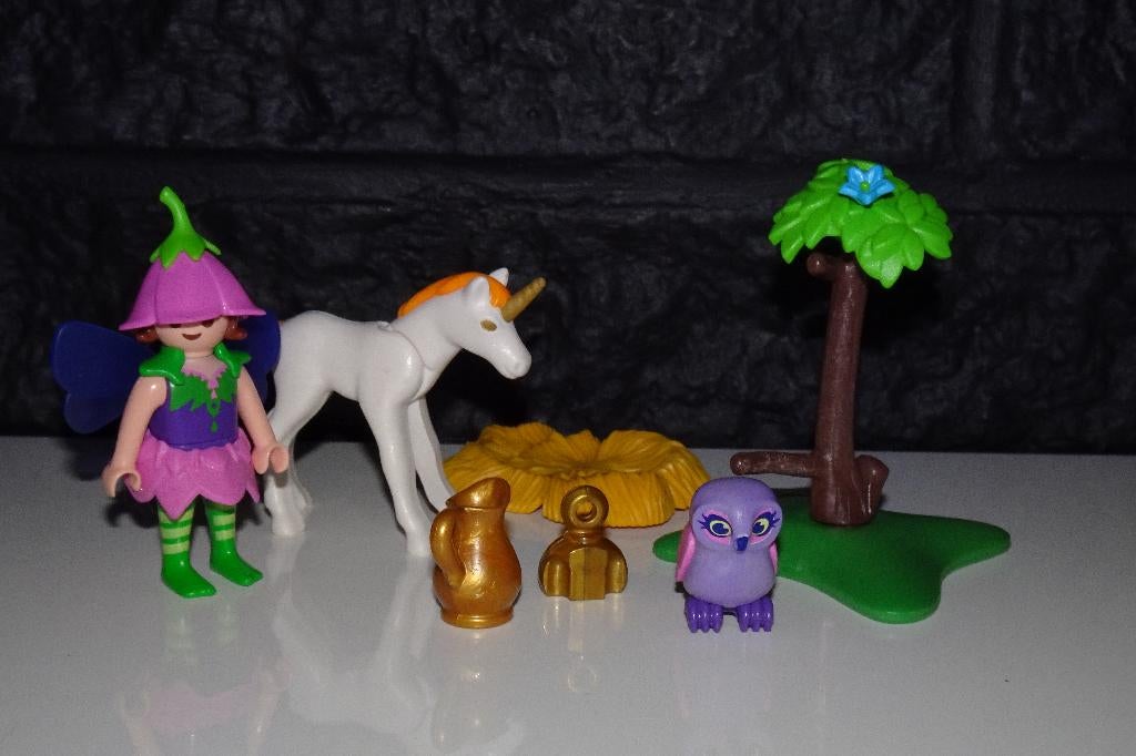 13 - Fairies Elfje met eenhoorn en uil 9140, Kinderen en Baby's, Speelgoed | Playmobil, Ophalen of Verzenden, Gebruikt