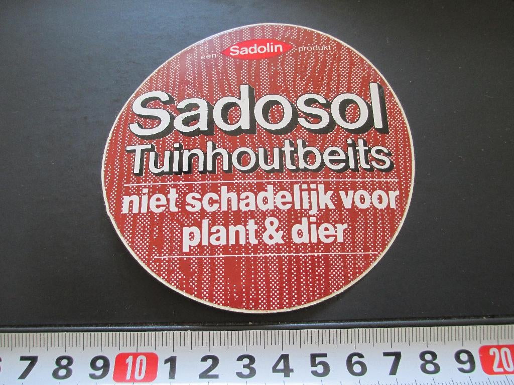sticker 119 sadolin sadosol tuinhoutbeits, Ophalen, Zo goed als nieuw