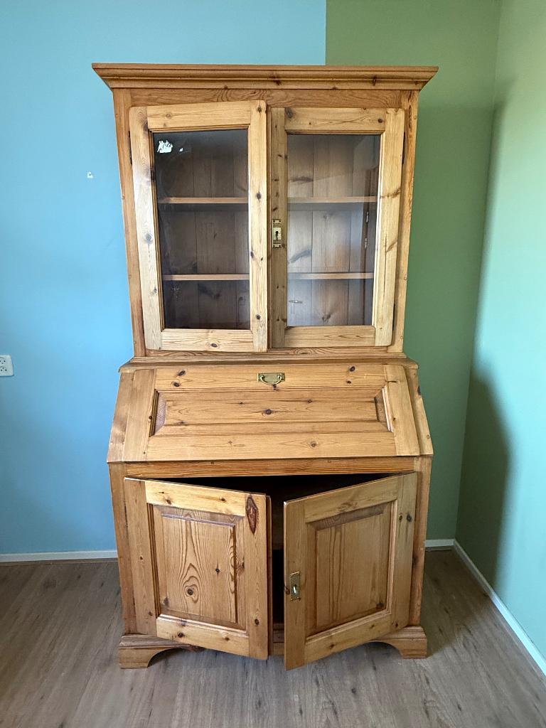 Houten buffetkast, Ophalen, Gebruikt, 100 tot 150 cm, 200 cm of meer