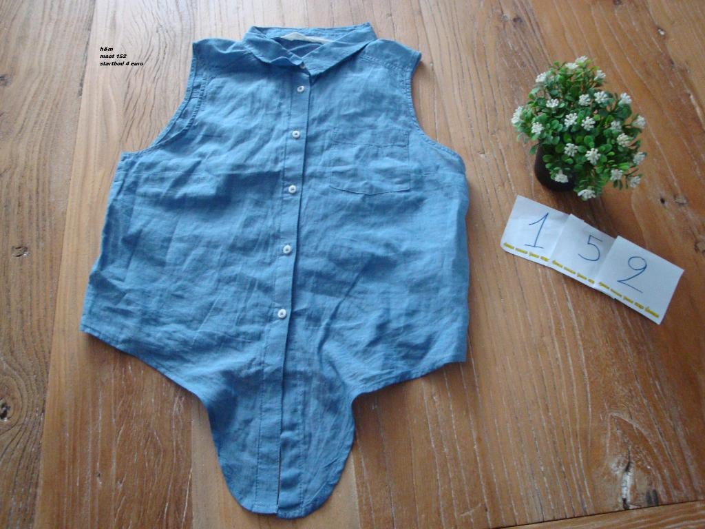 jeansbloesje h&m, Meisje, H&M, Overhemd of Blouse, Ophalen of Verzenden