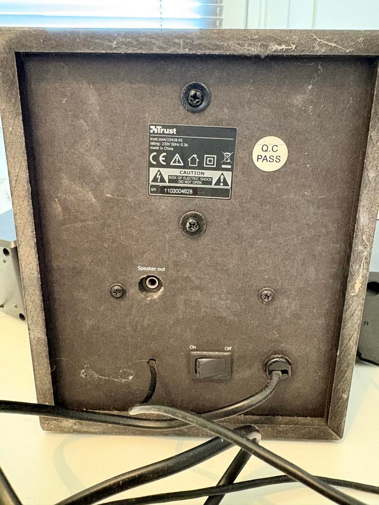 Trust 2.1 speakers met subwoofer en 2 satelliet speakers., Computers en Software, Ophalen of Verzenden, Gebruikt, Audiokanaal 2.1