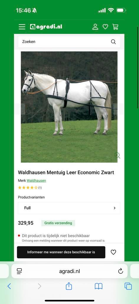 Waldhausen mentuig, zo goed als nieuw!, Dieren en Toebehoren, Paarden en Pony's | Hoofdstellen en Tuigage, Ophalen of Verzenden