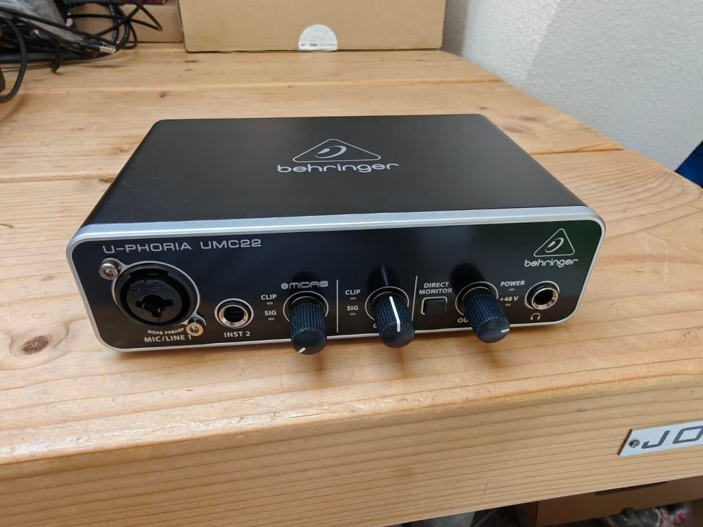 Behringer U-Phoria UMC22 Audio Interface - Mint Conditie, Ophalen of Verzenden, Zo goed als nieuw