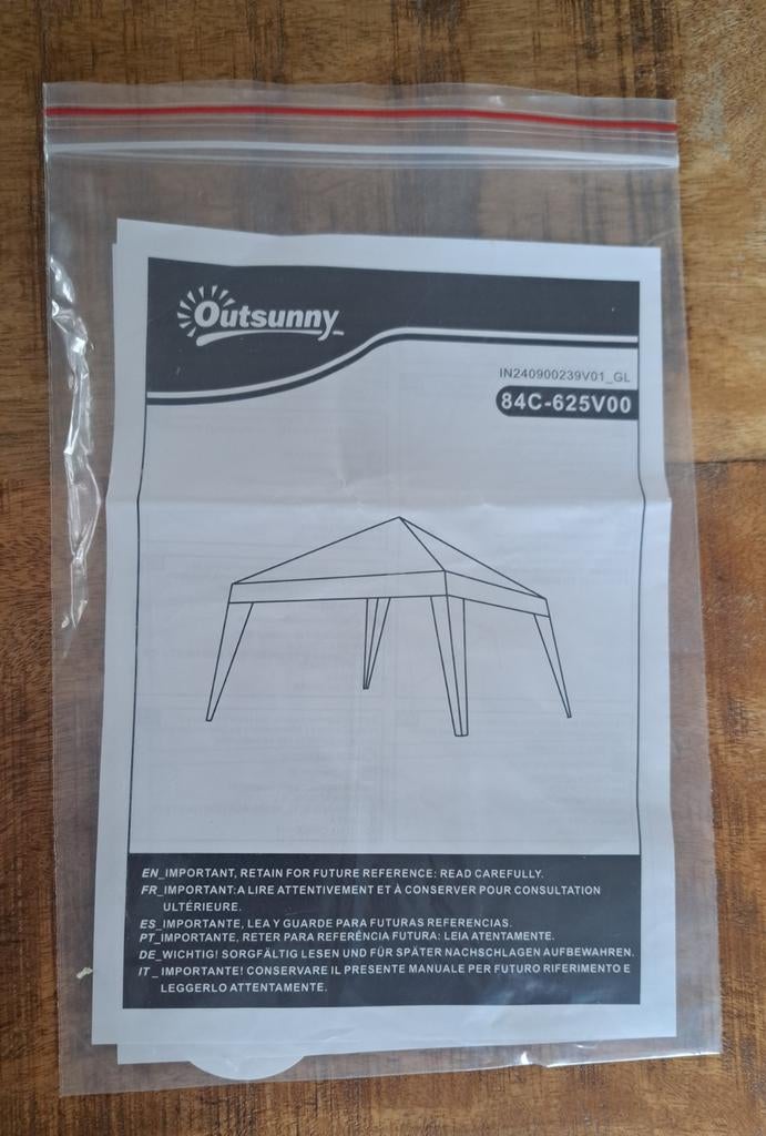 Vervangend Paviljoendak - Tentdak - 3x3 Meter - Grijs -, Tuin en Terras, Opvouwbaar, Minder dan 4 meter, Nieuw, Paviljoen