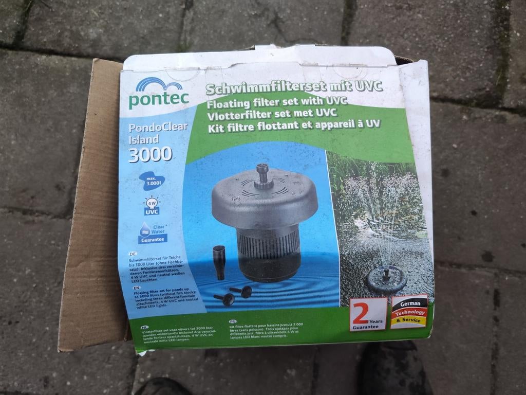 Pontec PondoClear Island 3000, Ophalen of Verzenden, Zo goed als nieuw, Vijverfilter