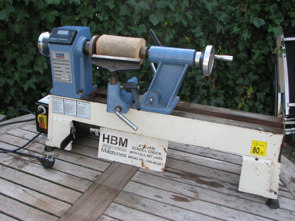 HBM hout draaibank, Doe-het-zelf en Verbouw, Draaibanken, Ophalen, Gebruikt, Houtdraaibank, Minder dan 500 mm