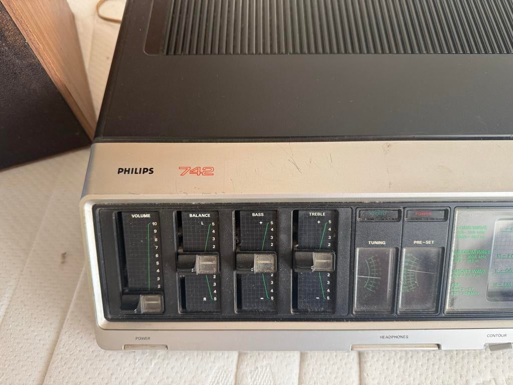 Vintage Philips 742 Radio - Klassieke Ontvanger, Ophalen, Gebruikt, Radio