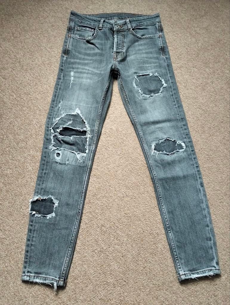 Zara jeans - Spijkerbroek - zwart/grijs- S, Zara, W32 (confectie 46) of kleiner, Ophalen of Verzenden, Grijs